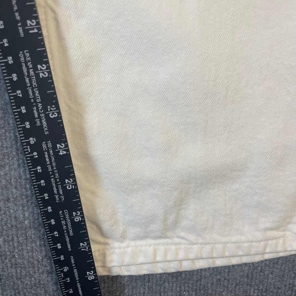 Zara Women White Denim Wide Leg Crop Jeans Size 4 - 30x28 Casual‎ Baggy Pockets - Picture 11 of 12